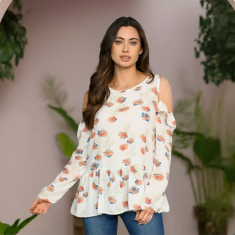 Blouse C'est Elle fleurie