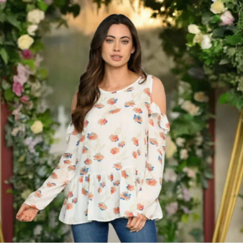 Blouse C'est Elle fleurie