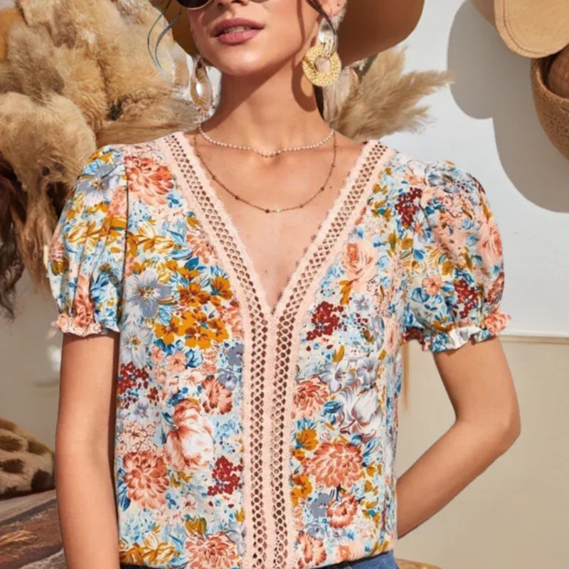 Blouse Justine rose - C'est Elle