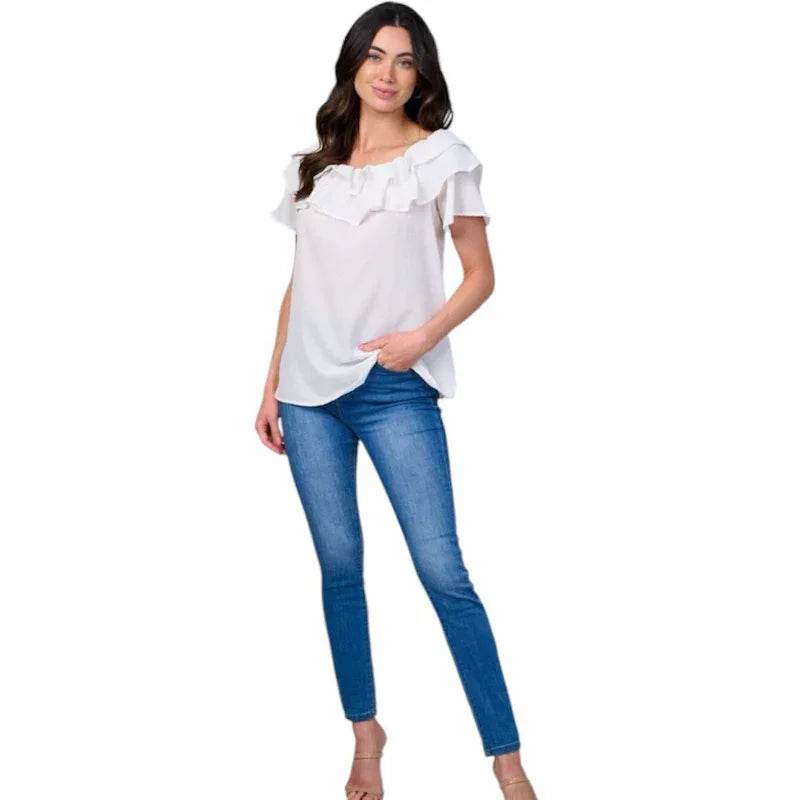 Blouse Ă  volants - C'est Elle