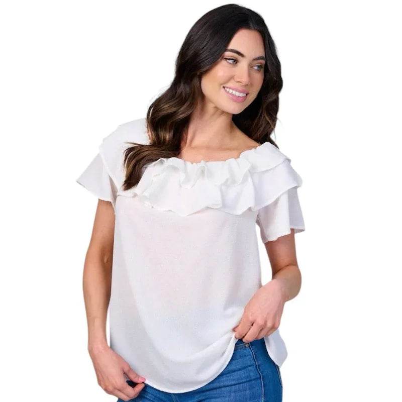 Blouse Ă  volants - C'est Elle