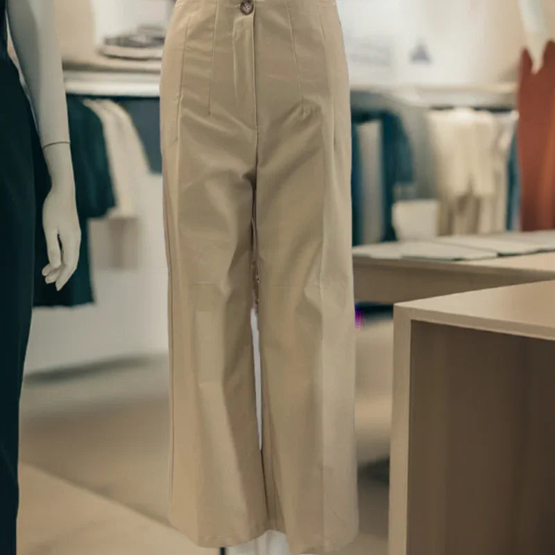C'est Elle pantalon jambes larges beige - C'est Elle