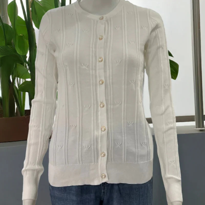 Cardigan boutonné #couleur_blanc