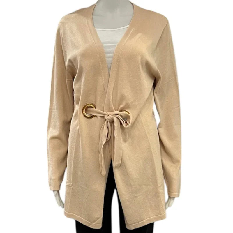 Cardigan uni #couleur_avoine