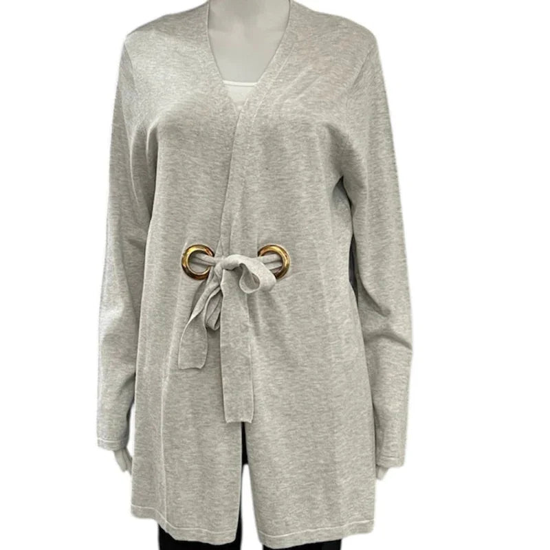 Cardigan uni #couleur_gris