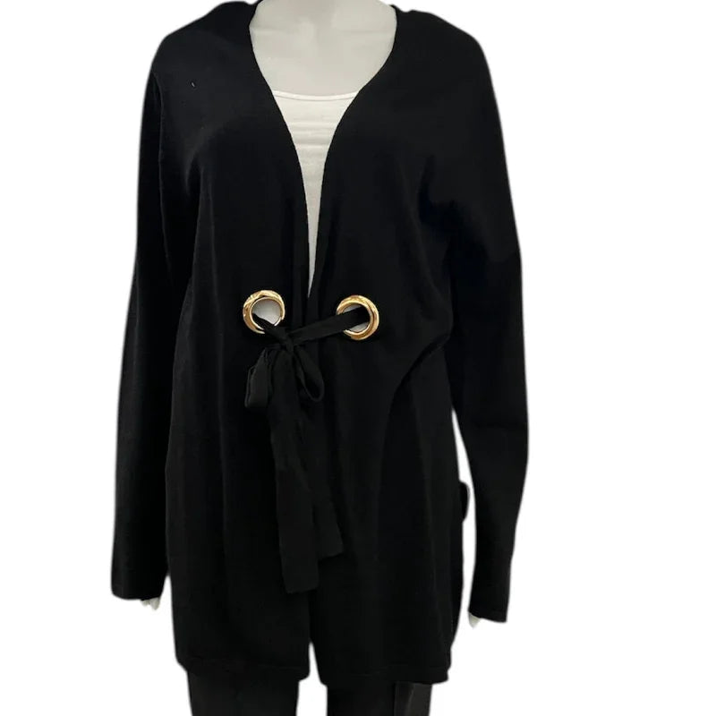 Cardigan uni #couleur_noir