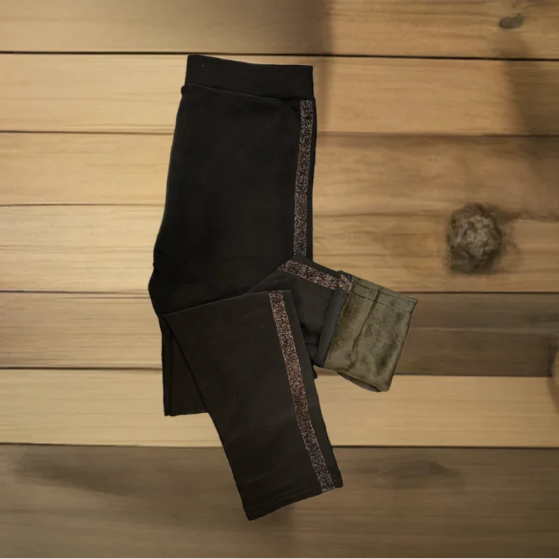 Legging chaud détail côté brun - C'est Elle