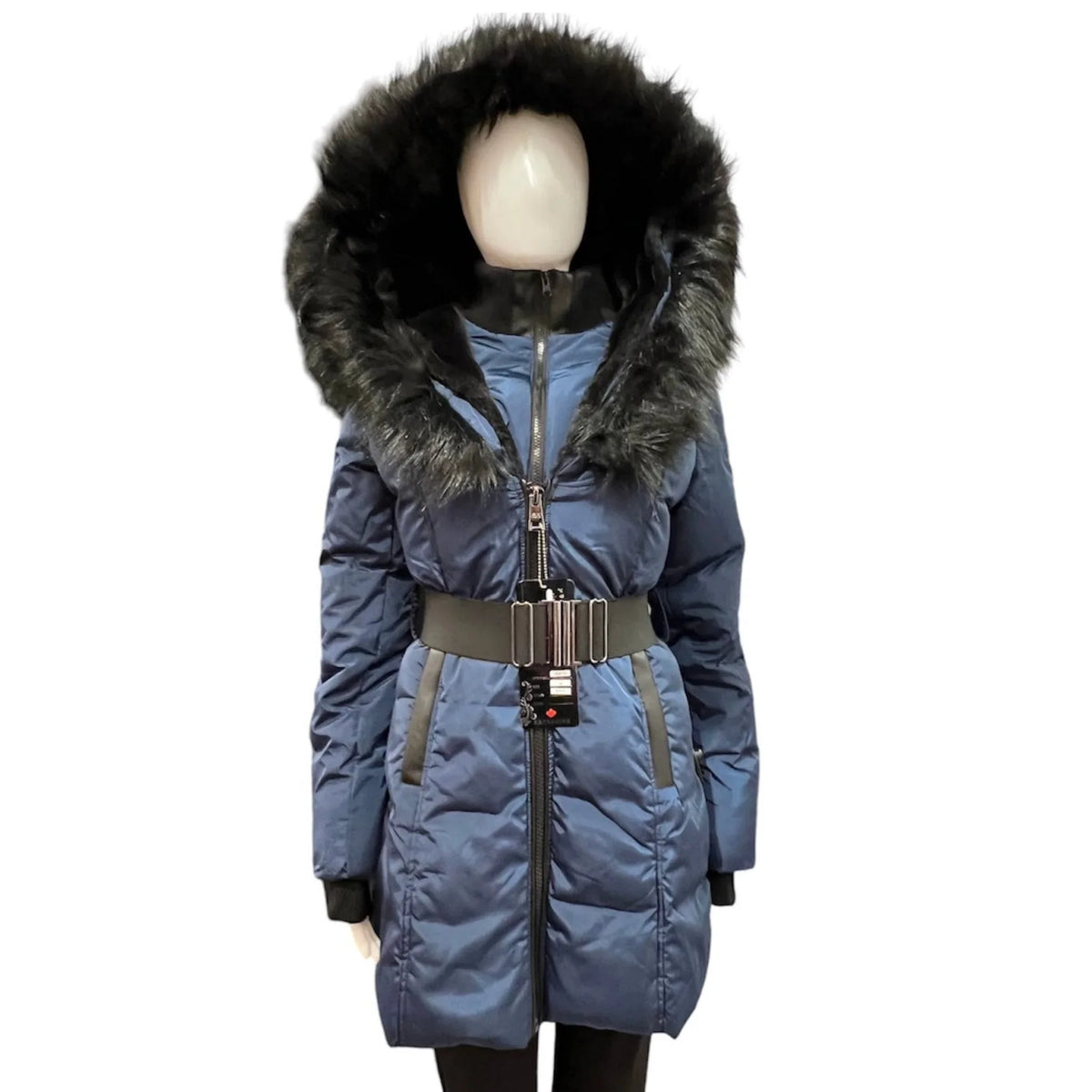 Manteau avec ceinture #couleur_bleu