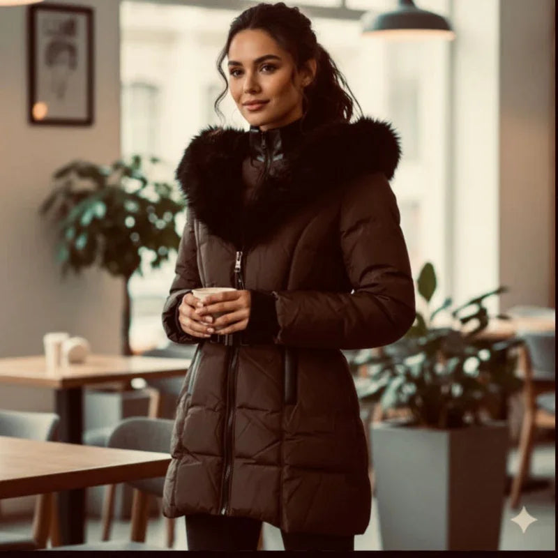 Manteau_avec_ceinture_brun #couleur_brun