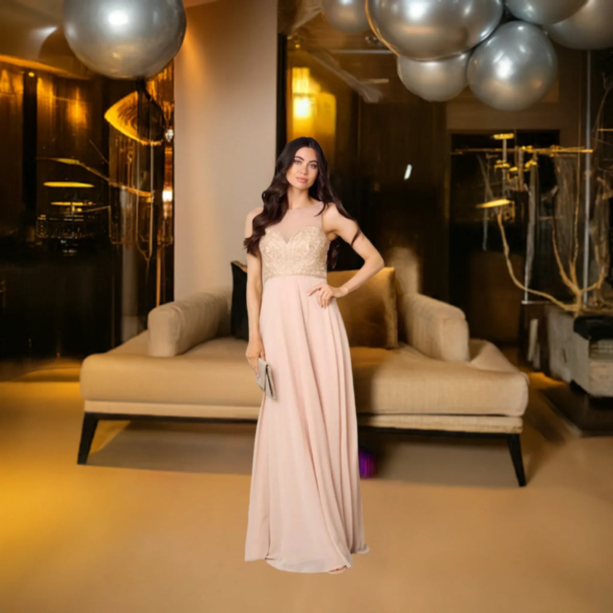 Maxi robe brodée