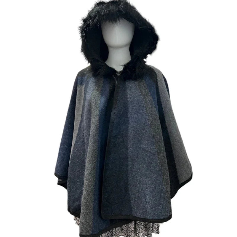 Poncho col fourrure - C'est Elle