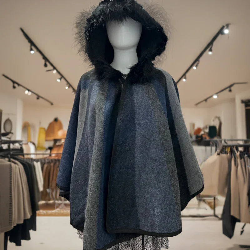 Poncho col fourrure
