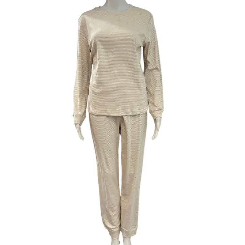 Pyjama manche longue #couleur_beige