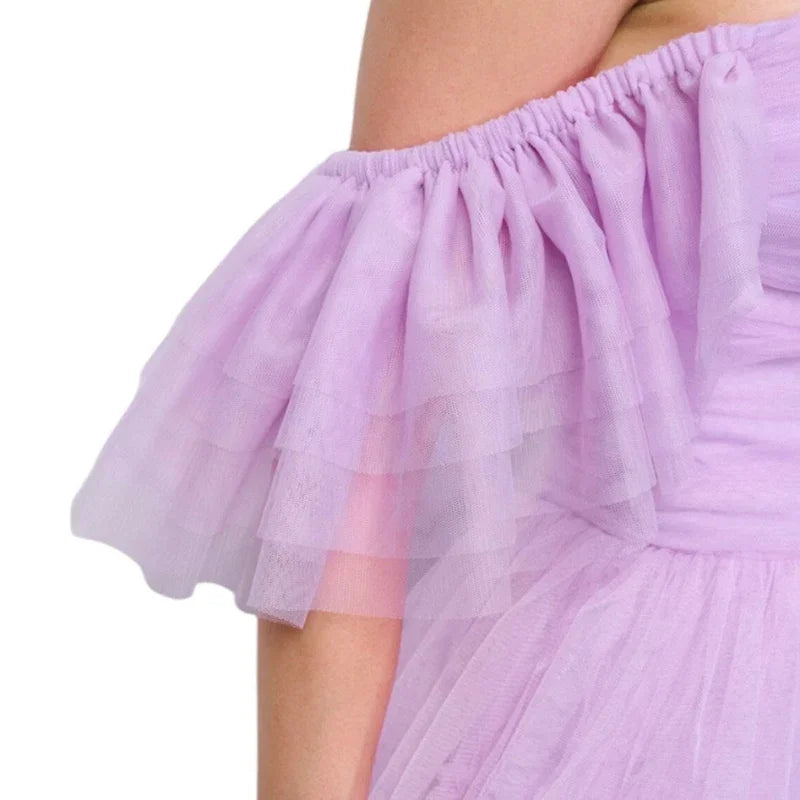 Robe en tulle #couleur_lavande