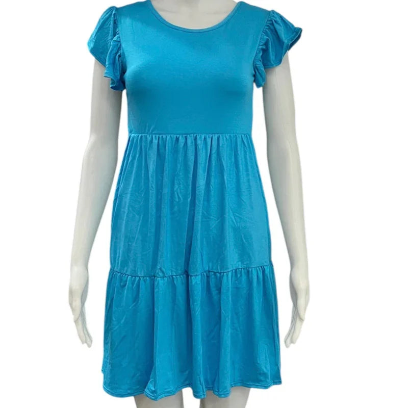 Robe frou frou #couleur_turquoise