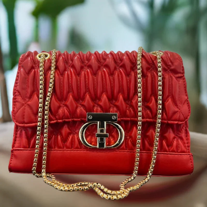 Sac à main Lina plissé #couleur_rouge