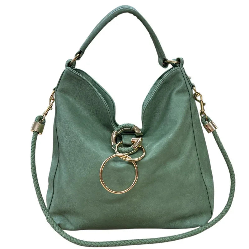 Sac à main anneaux #couleur_pistache
