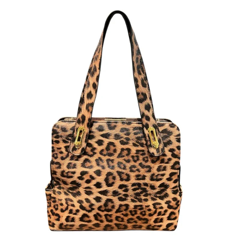 Sac à main carre #couleur_leopard