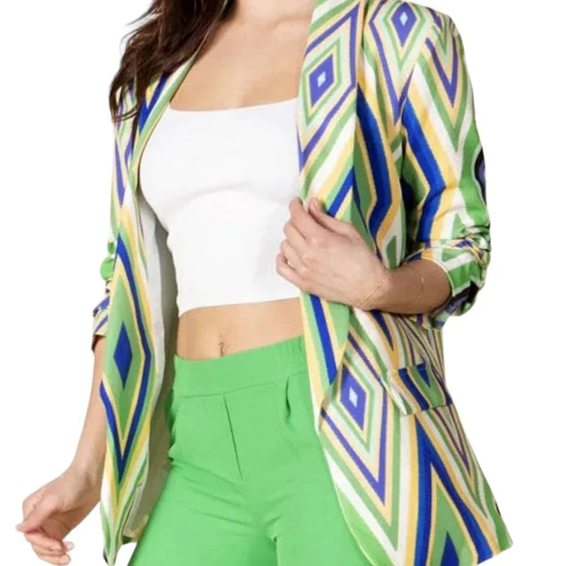 Blazer col chale #couleur_blanc