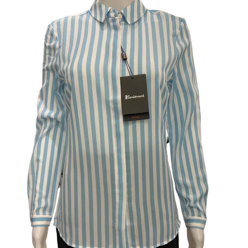 Blouse rayée col chemise - C'est Elle