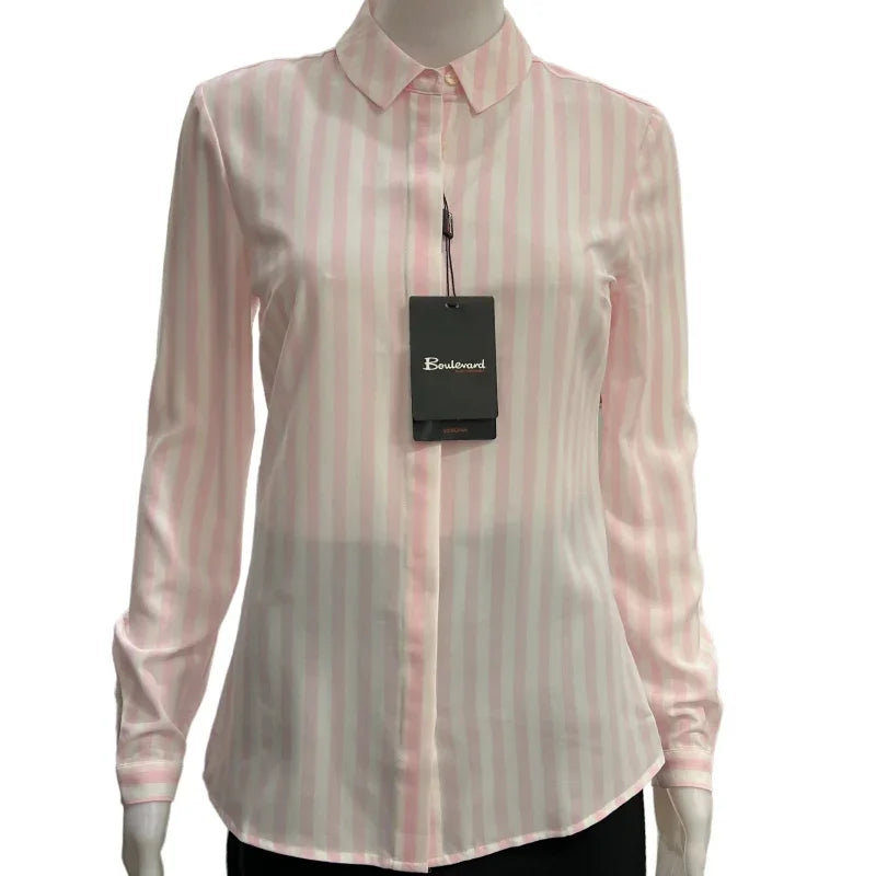 Blouse rayée col chemise - C'est Elle