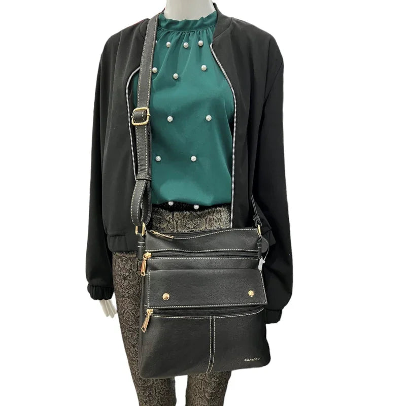 Sac bandoulière ajustable Bosalina #couleur_noir