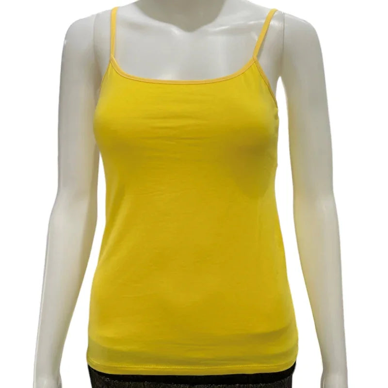 Camisole femme Cielo à bretelle ajustable #couleur_jaune