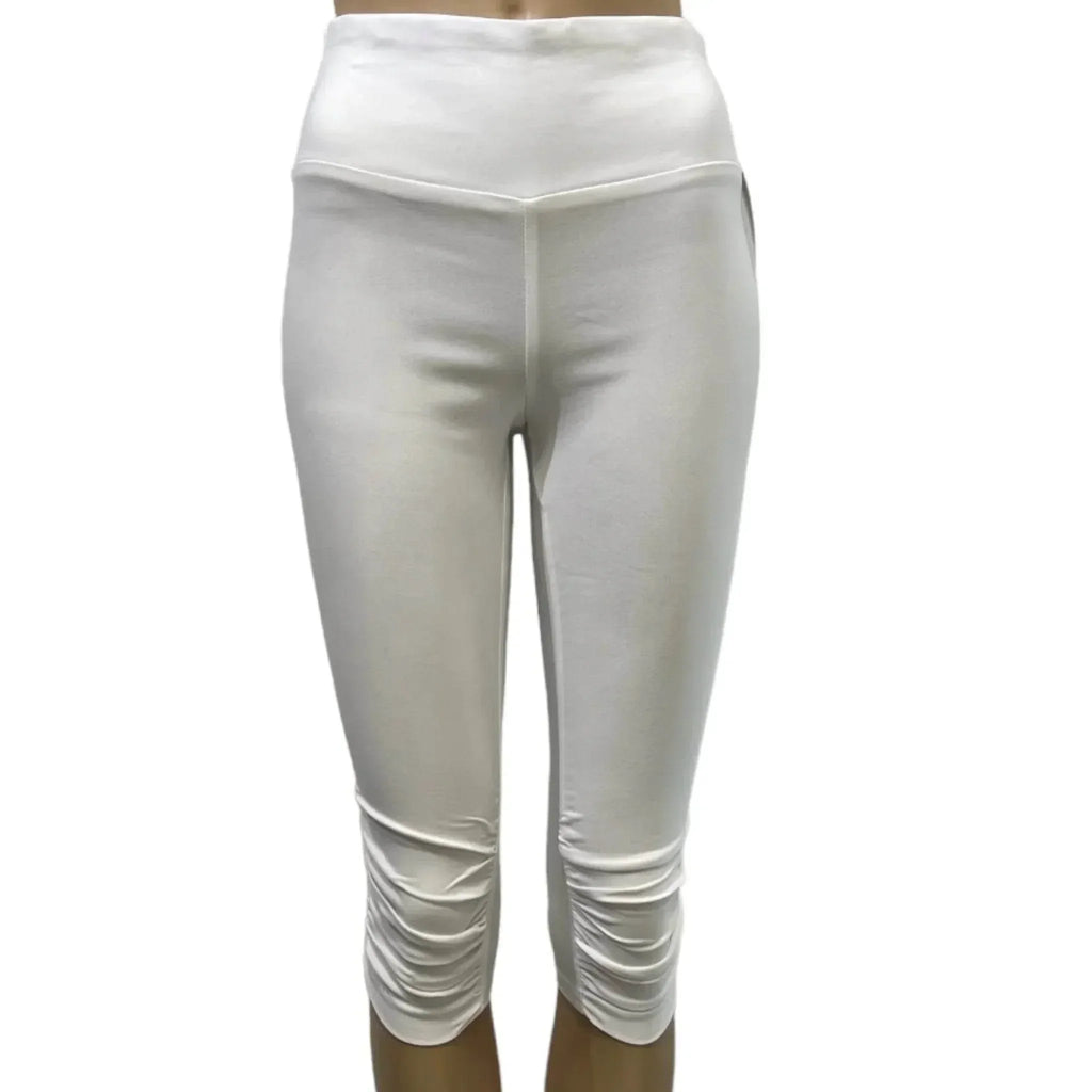 Carré Noir White Stretch Capri 6884