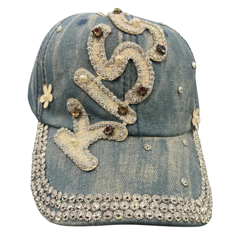 Casquette Kiss denim KMQ #couleur_bleu-pale