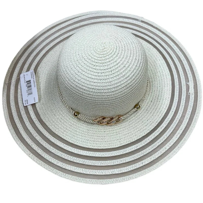 Chapeau en paille chic ivoire