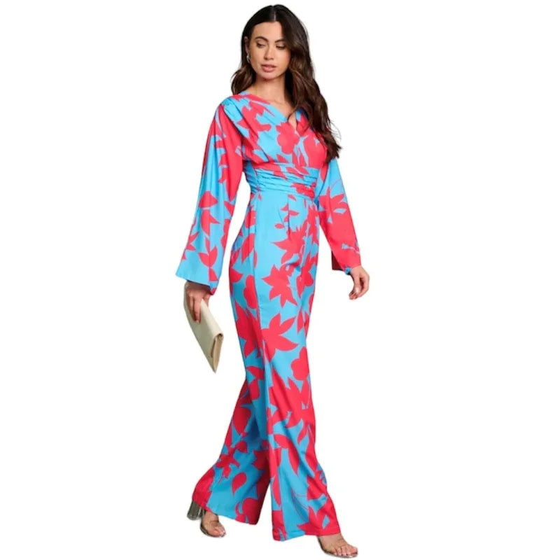 Combinaison jambe large #couleur_turquoise