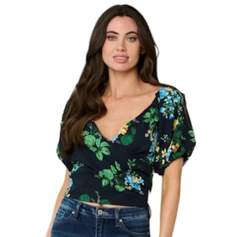 Crop top manches bouffantes - C'est Elle