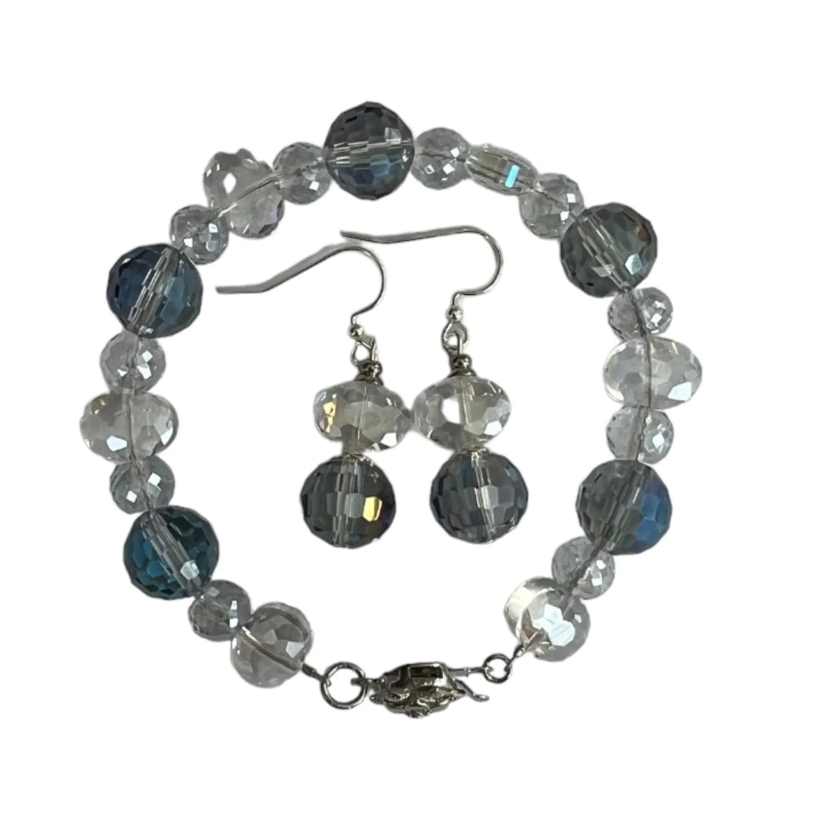 Bracelet et boucle d'oreille Cynthia neige - C'est Elle