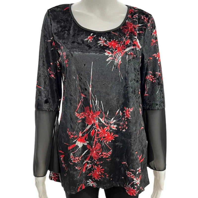 Julia Divina haut velour pour femme