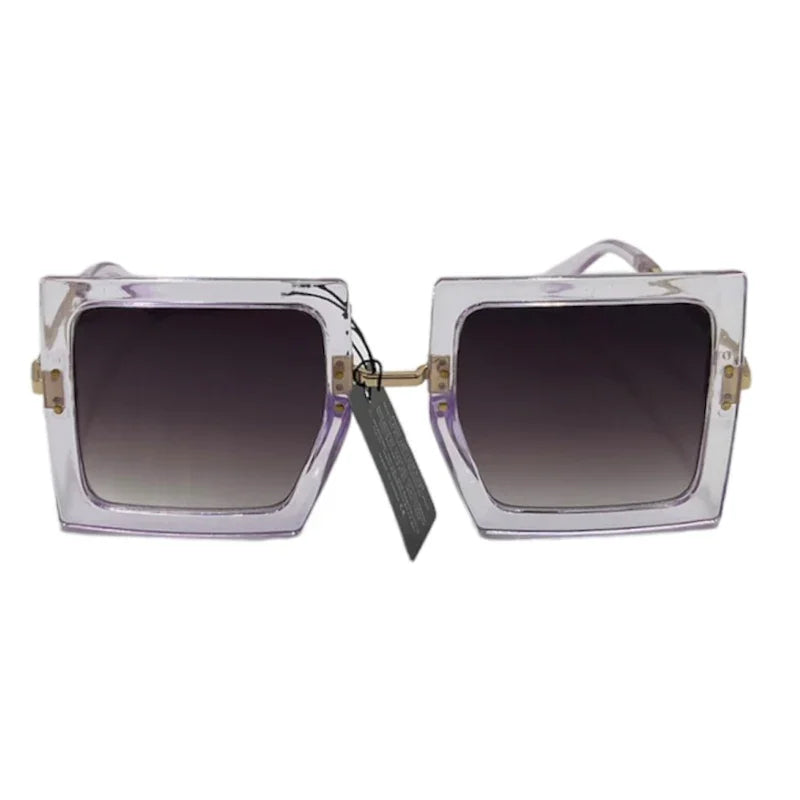 Lunette carrée transparente de soleil CoG cogni wear #couleur_lilac