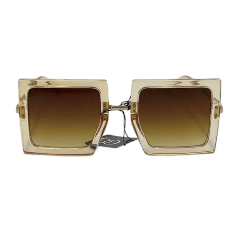 Lunette carrée transparente de soleil CoG cogni wear #couleur_or
