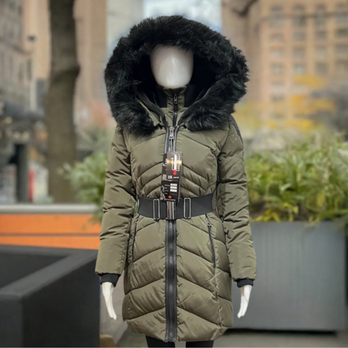 manteau avec fourrure femme