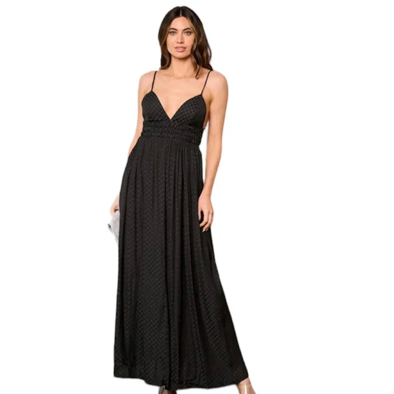 Robe soleil longue C'est Elle #couleur_noir