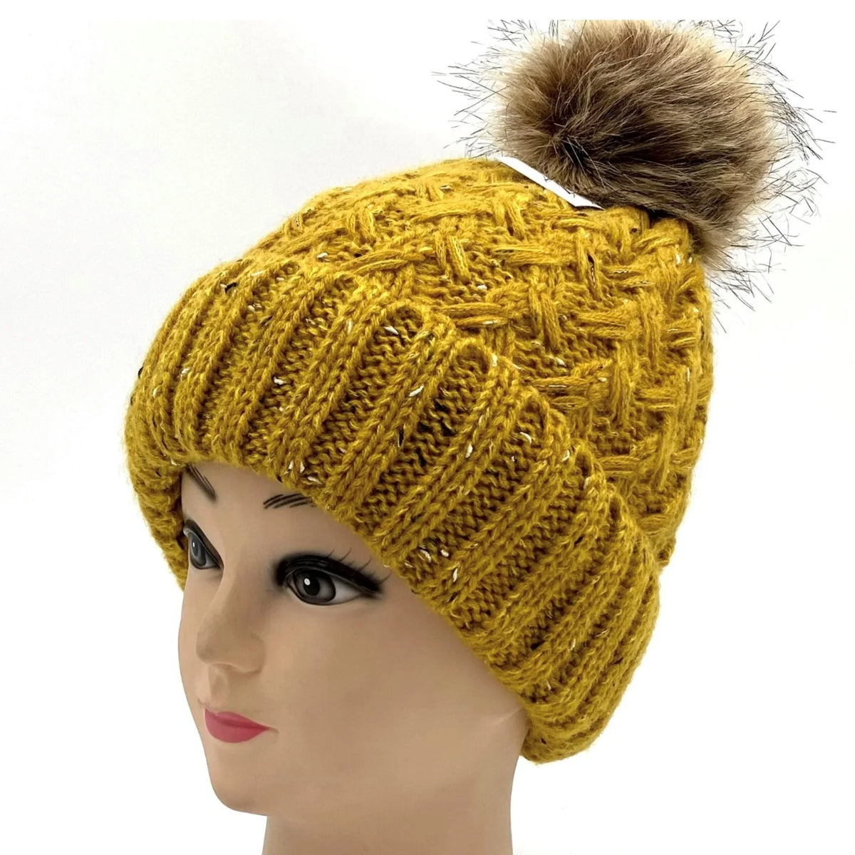 Tuque doublée laine CoG New York #couleur_moutarde