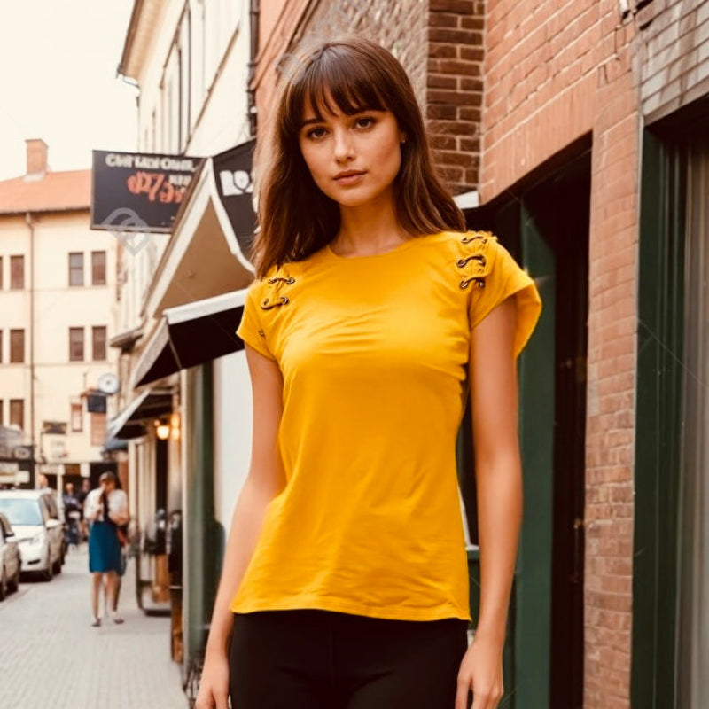 Always Indigo T-shirt #couleur_jaune