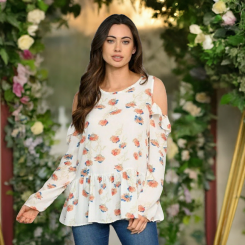 Blouse C'est Elle fleurie