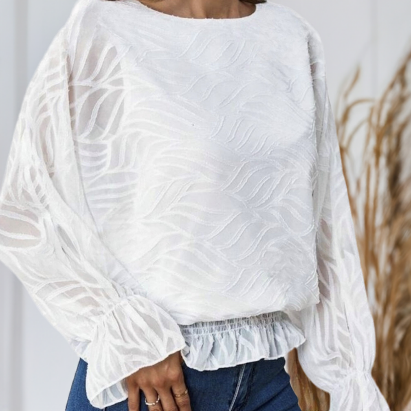 Blouse blanche femme chic #couleur_blanc