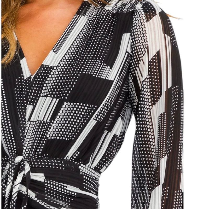 Blouse courte femme #couleur_noiretblanc