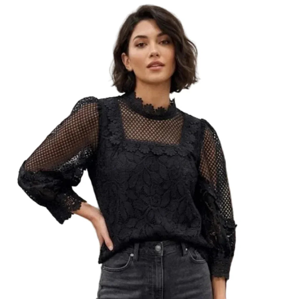 Blouse dentelle femme