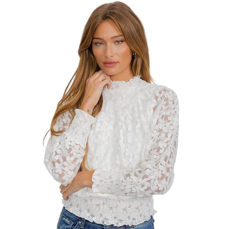 Blouse en dentelle #couleur_blanche