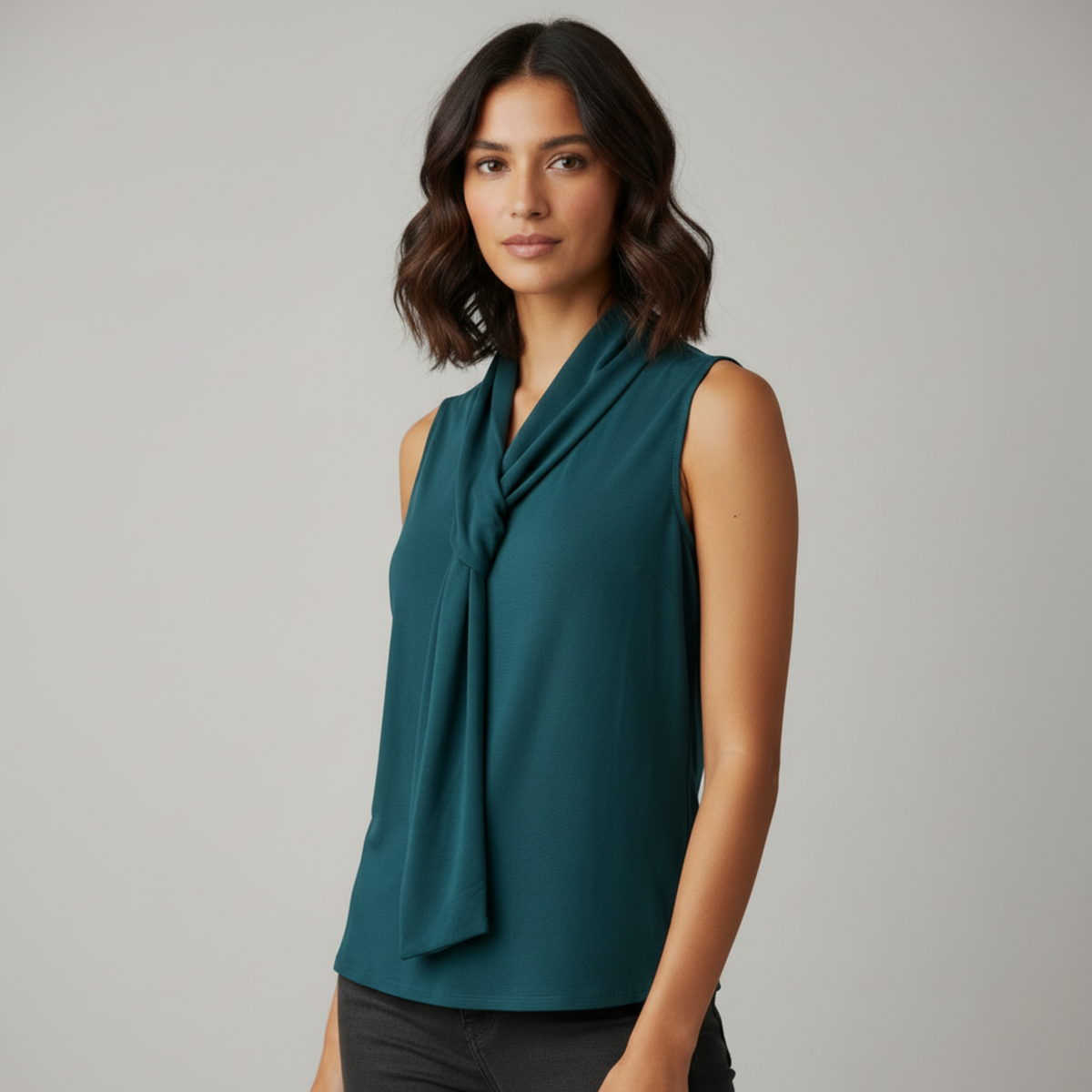 Blouse foulard #couleur_vert-foret
