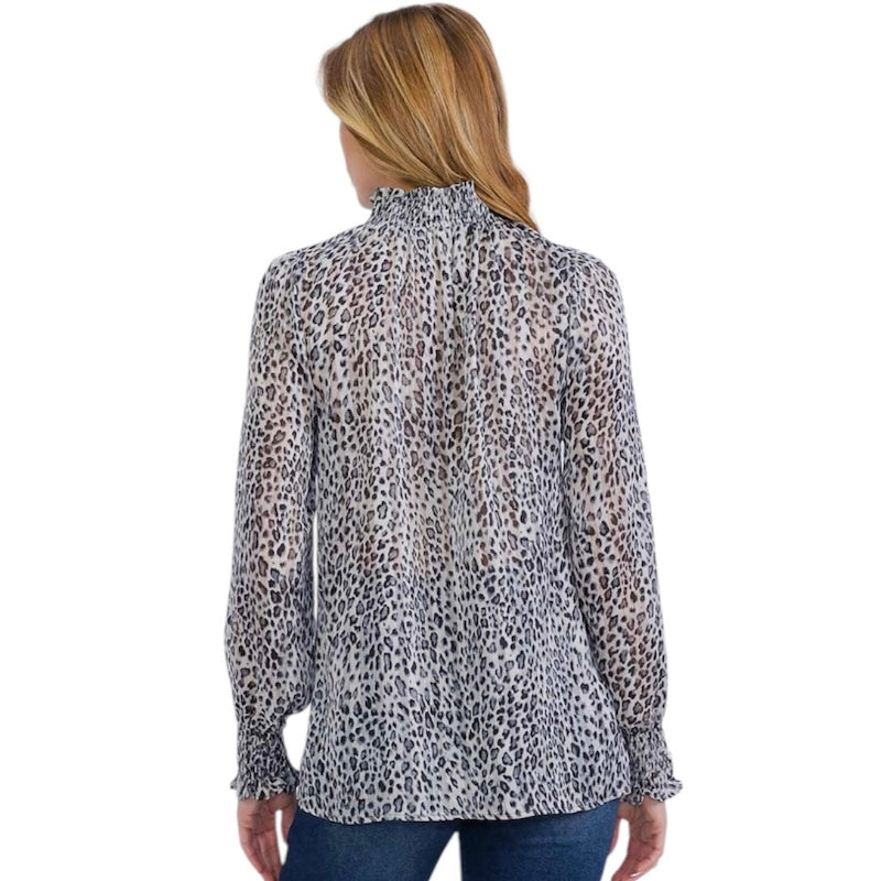 Blouse imprime leopard #couleur_gris