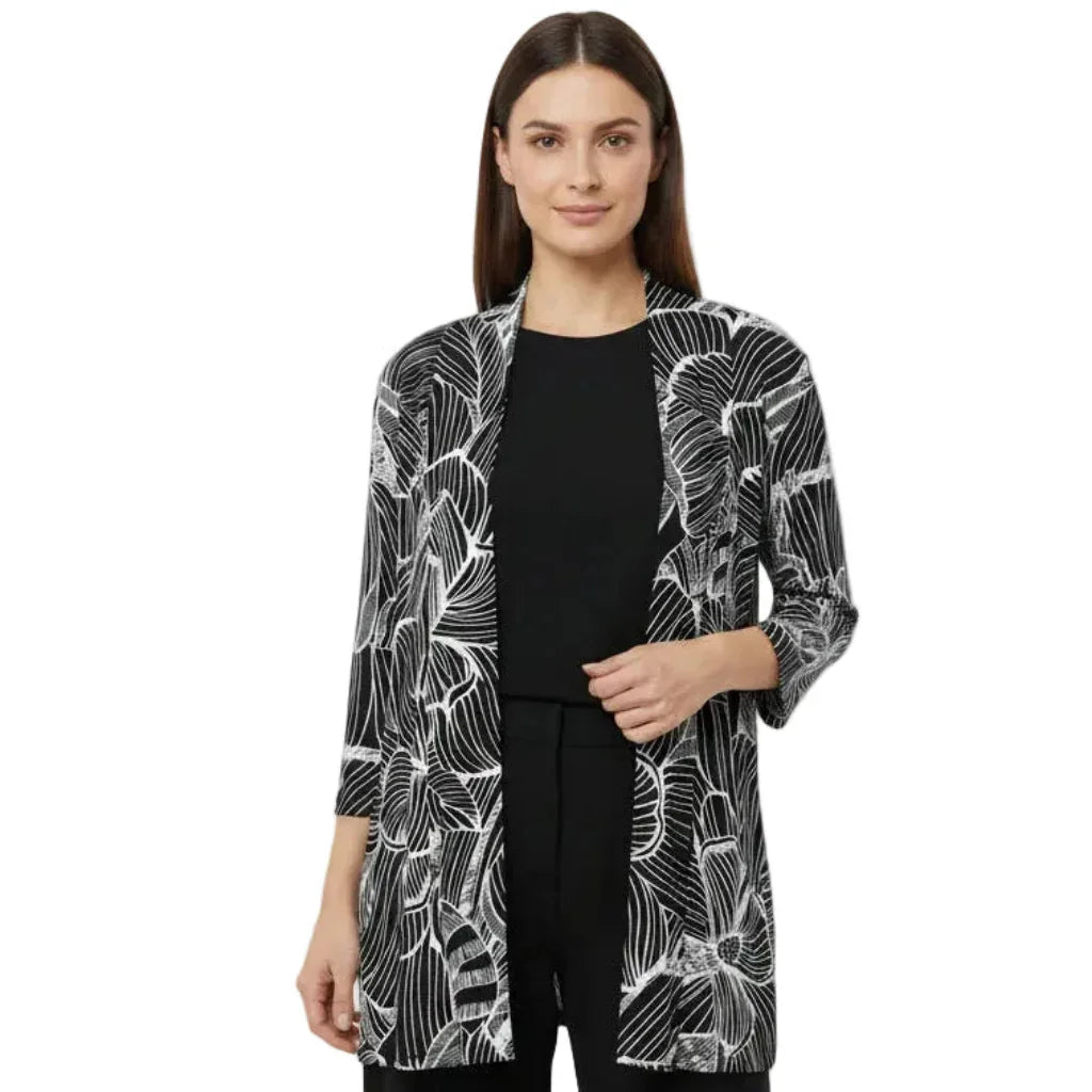 Cardigan blanc et noir Julia Divina