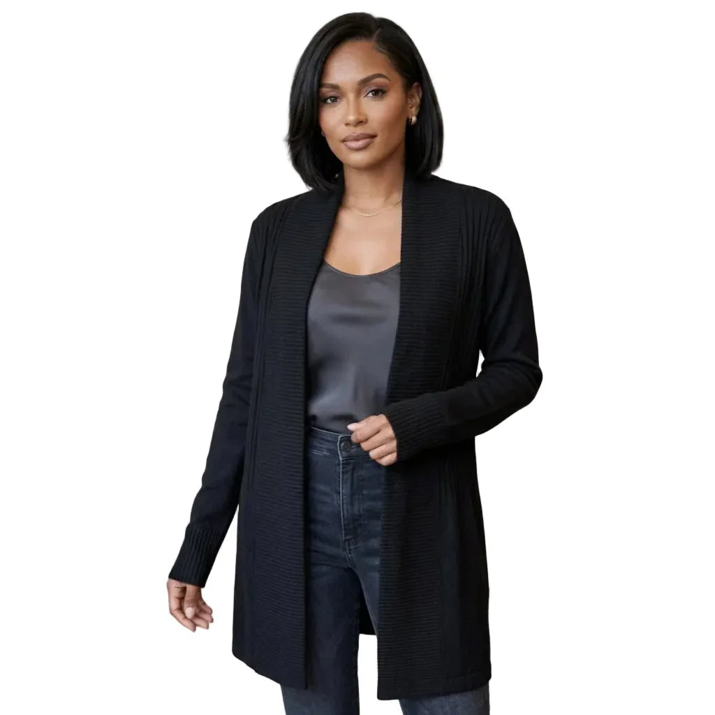 Cardigan classique noir #couleur_noir