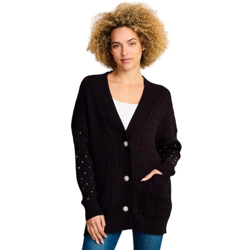 Cardigan en maille #couleur_noir